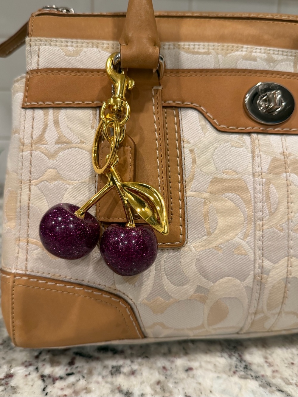 Cherry bag Charm/key chain